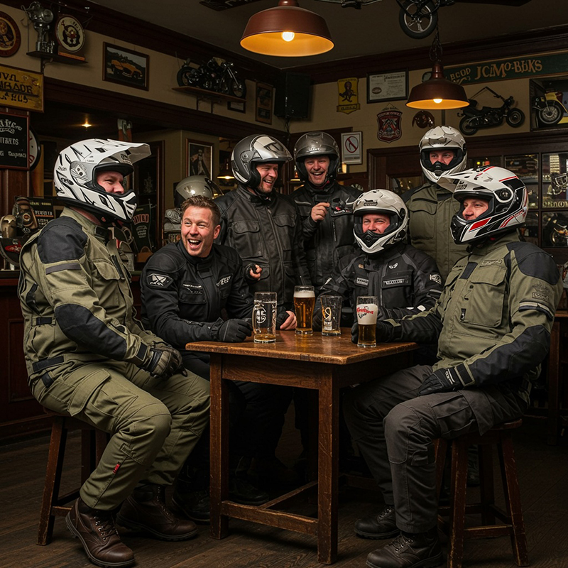 Bikers down the pub